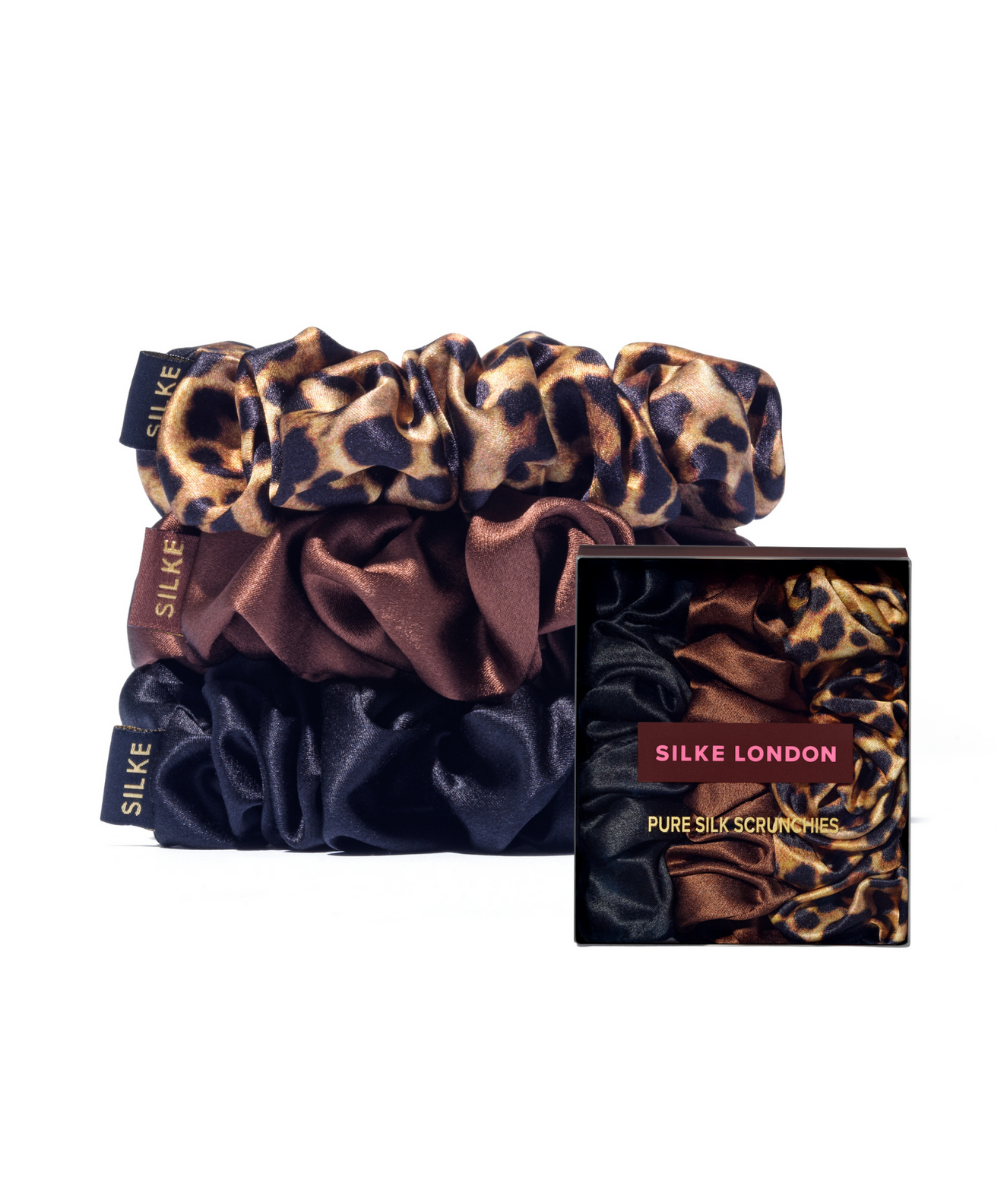SILKE Hair Scrunchies - Leopard Tonal