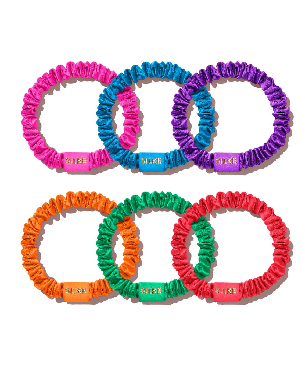 Silk Hair Ties - Frida (Multi-coloured Jewel)