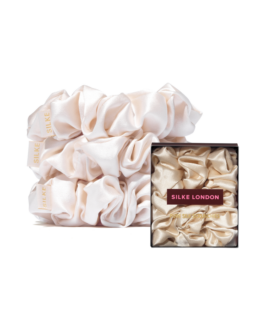 SILKE Hair Scrunchies - Cream