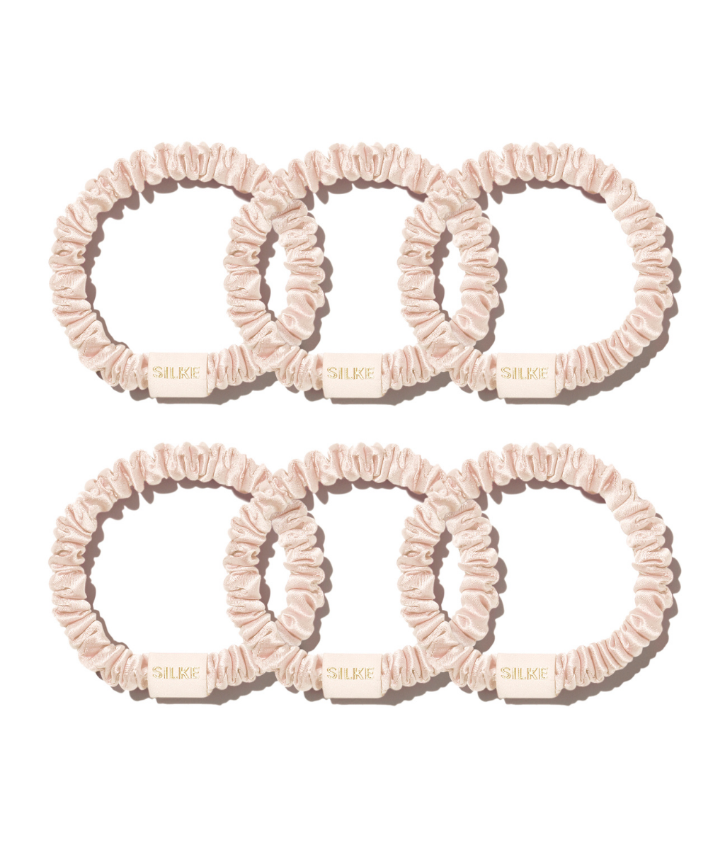 Silk Hair Ties - Coco (Champagne)