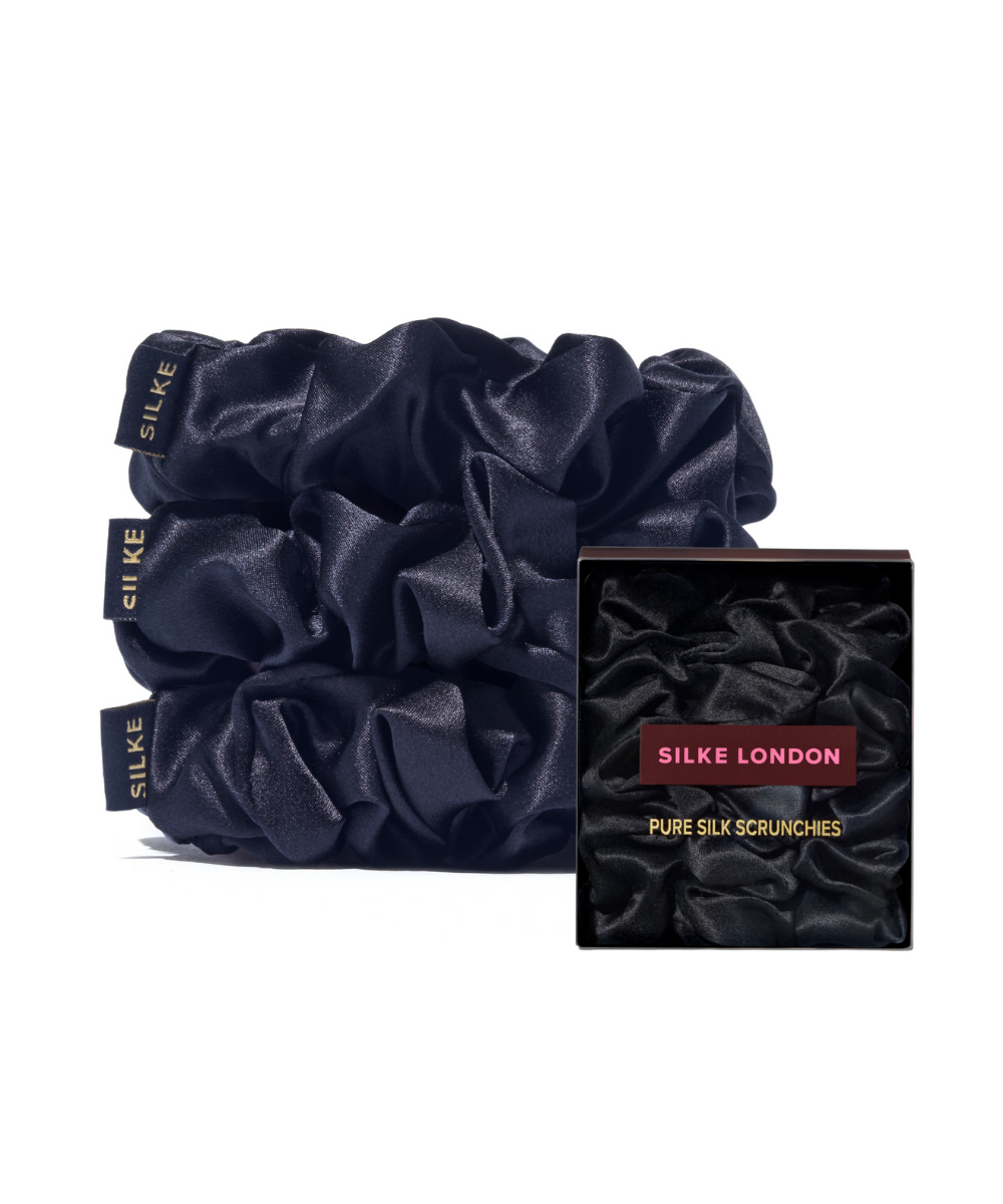 SILKE Hair Scrunchies - Black