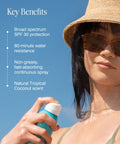 COOLA Sport Continuous Spray SPF 30 Pina Colada 