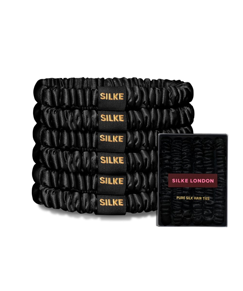 SILKE London Silk Hair Ties - Cleopatra (Black) 