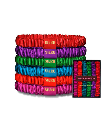 SILKE London Silk Hair Ties - Frida (Multi-coloured Jewel) 