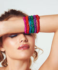 SILKE London Silk Hair Ties - Frida (Multi-coloured Jewel) 